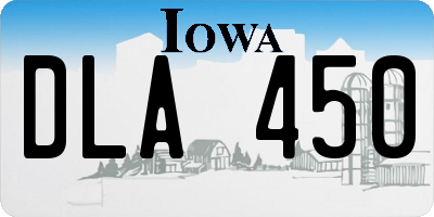 IA license plate DLA450