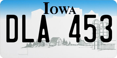 IA license plate DLA453