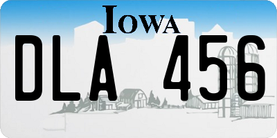 IA license plate DLA456