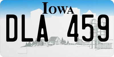 IA license plate DLA459