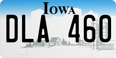 IA license plate DLA460