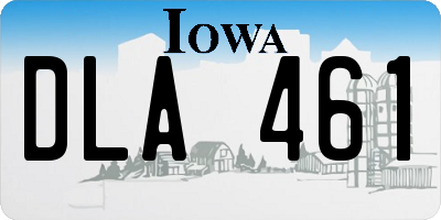 IA license plate DLA461