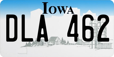 IA license plate DLA462