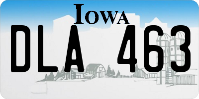 IA license plate DLA463