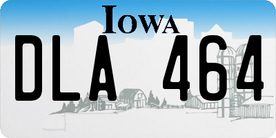 IA license plate DLA464