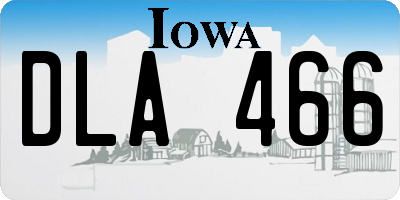 IA license plate DLA466