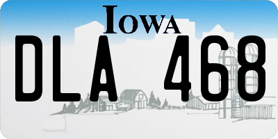 IA license plate DLA468