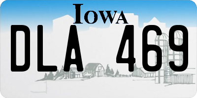 IA license plate DLA469
