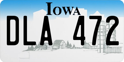 IA license plate DLA472