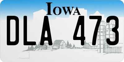 IA license plate DLA473