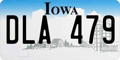 IA license plate DLA479