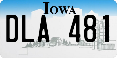 IA license plate DLA481