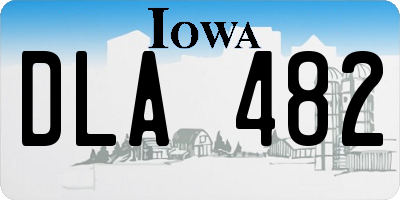 IA license plate DLA482