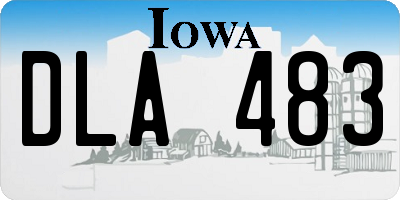 IA license plate DLA483