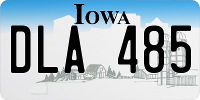 IA license plate DLA485