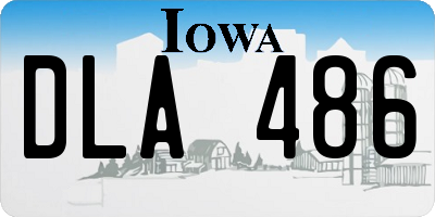 IA license plate DLA486