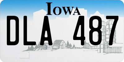 IA license plate DLA487