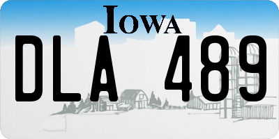 IA license plate DLA489