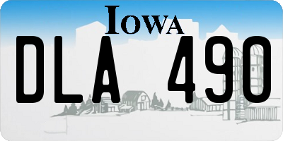 IA license plate DLA490