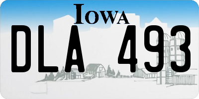 IA license plate DLA493