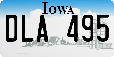 IA license plate DLA495