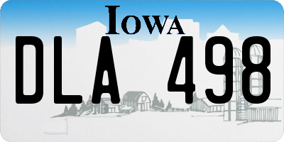 IA license plate DLA498