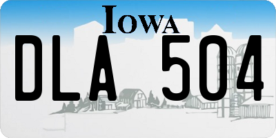 IA license plate DLA504