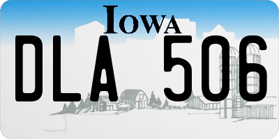 IA license plate DLA506