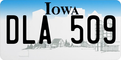 IA license plate DLA509