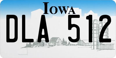 IA license plate DLA512