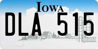 IA license plate DLA515