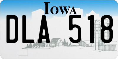 IA license plate DLA518