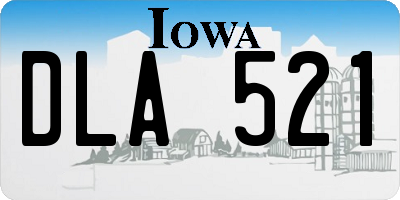 IA license plate DLA521
