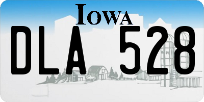 IA license plate DLA528