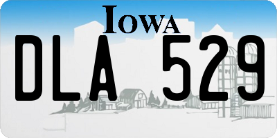 IA license plate DLA529