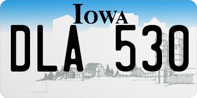 IA license plate DLA530