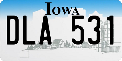 IA license plate DLA531