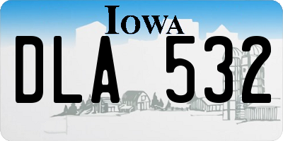IA license plate DLA532