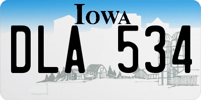 IA license plate DLA534