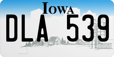 IA license plate DLA539