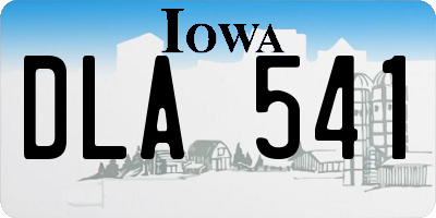 IA license plate DLA541