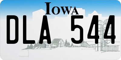 IA license plate DLA544