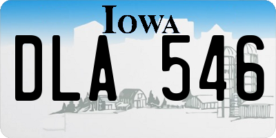 IA license plate DLA546