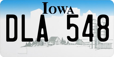 IA license plate DLA548