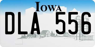 IA license plate DLA556