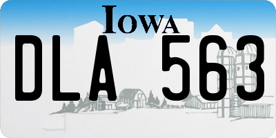IA license plate DLA563