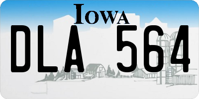 IA license plate DLA564
