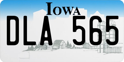 IA license plate DLA565