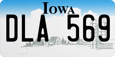 IA license plate DLA569