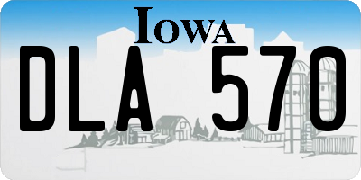 IA license plate DLA570